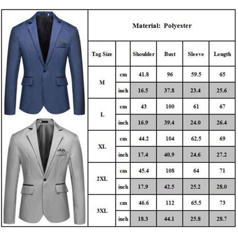 Men's Tuxedo Jacket Notched Lapel One Button Suit Blazer for Dinner Wedding Prom