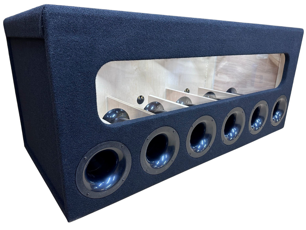 Custom Ported Sub Enclosure Box for 3 12" Subs - 2.5 CF / Sub BIRCH - Plexiglass