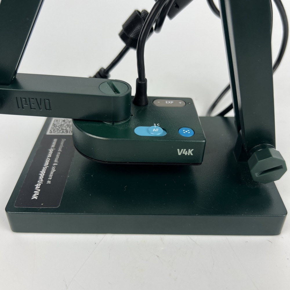 IPEVO V4K USB Document Camera 8MP CDVU-08IP Adjustable Stand