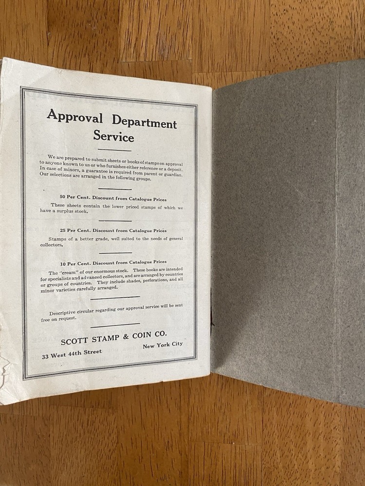 1921 Edition - Scott Stamp & Coin Co. - Stamp and Descriptive List Catalogue