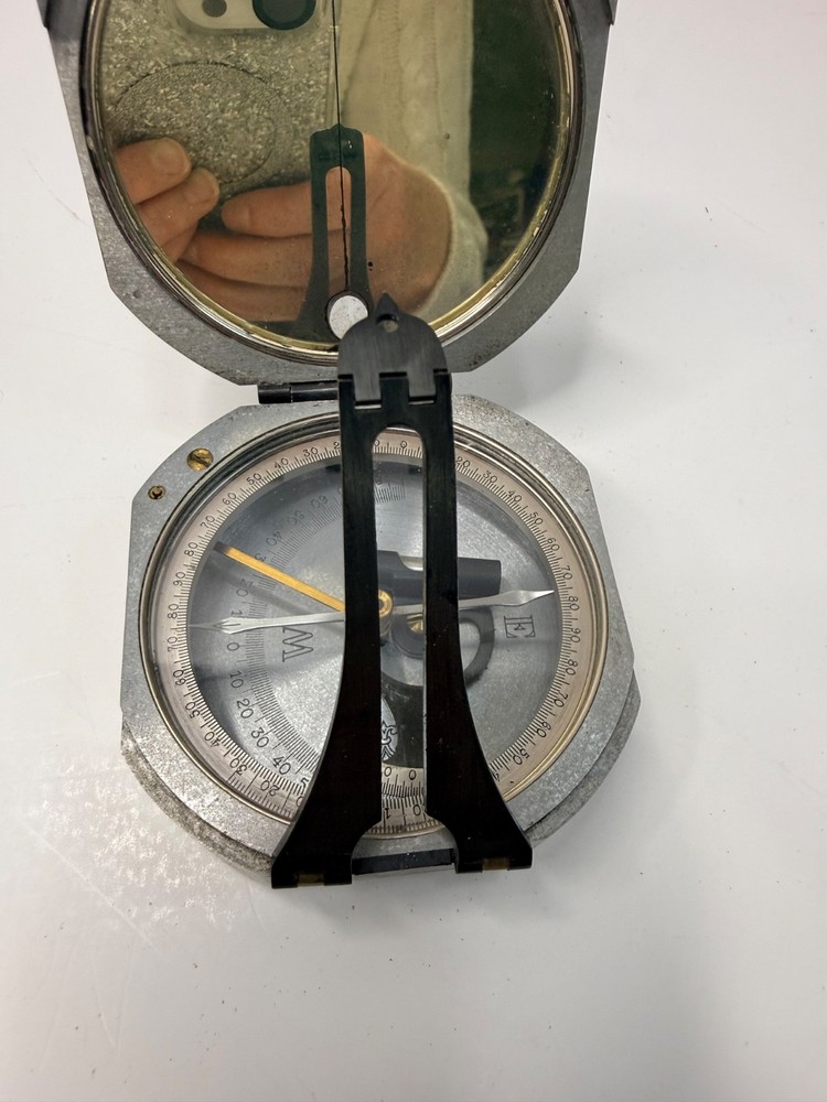 Keuffel & Esser K&E Pocket Transit Compass Clinometer Mirror — Working