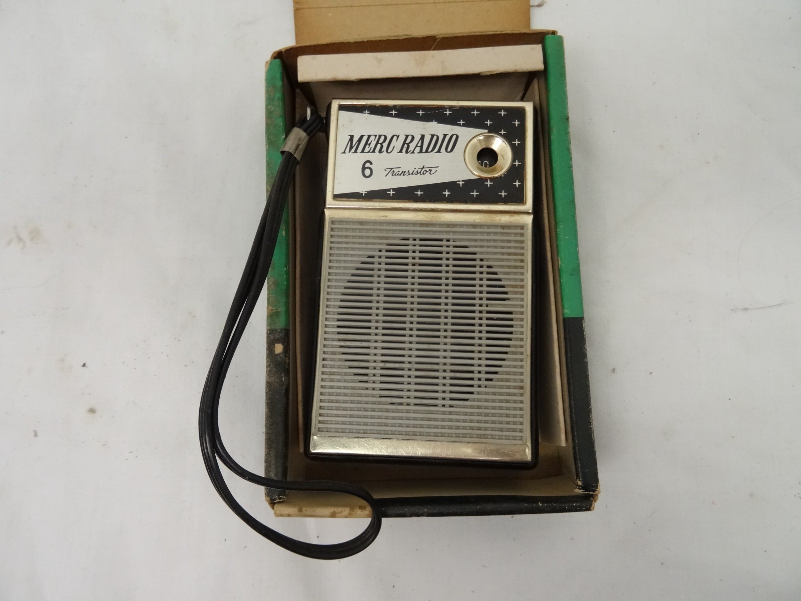 merc transistor radio vintage with original box