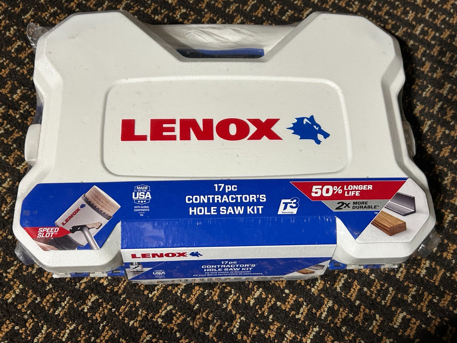 MADE IN USA  Lenox Contractor's Speed Slot 308201200G 17-Piece Hole Saw Kit
