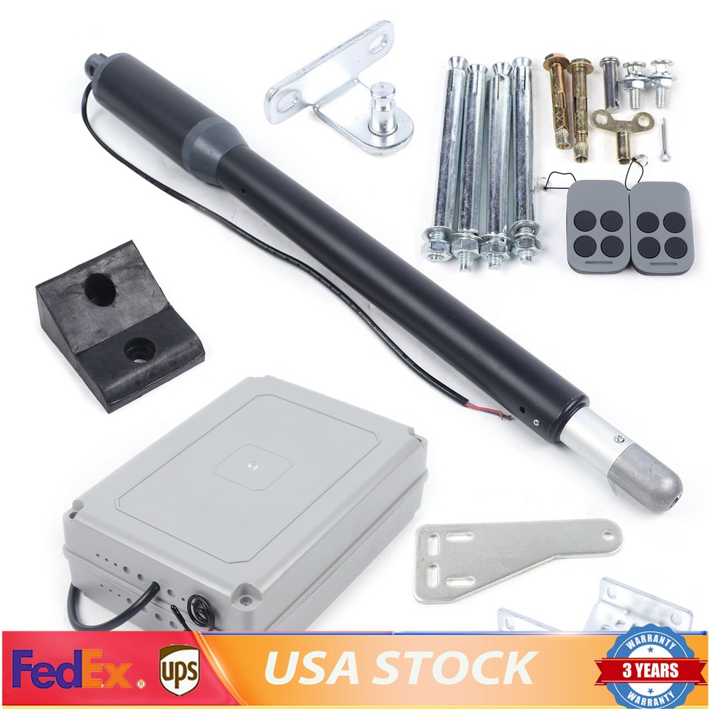 Automatic Gate Opener Kit Single Swing Gate Operator 325lbs w/ Remote Control