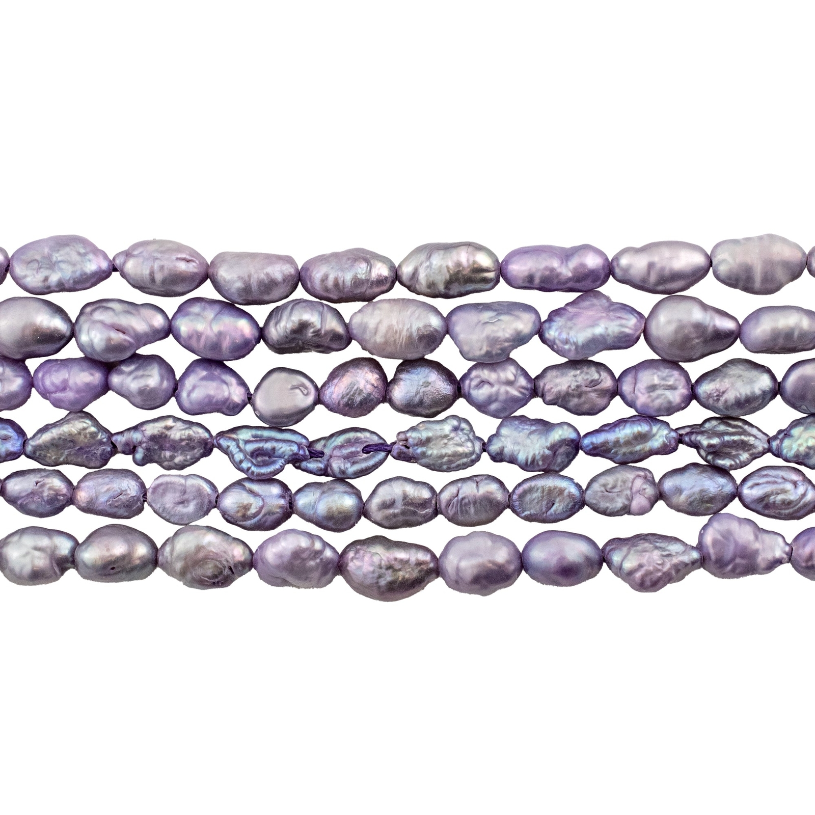 Plum Purple Vintage Japanese Rice Pearl Beads 5mm Oval 16 Inch Strand