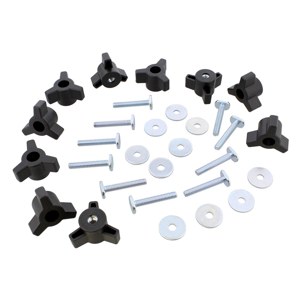 DCT 3 Star Knobs Kit 10pk 1/4in-20 Threaded Knob Set with Jig Knobs and Bolts