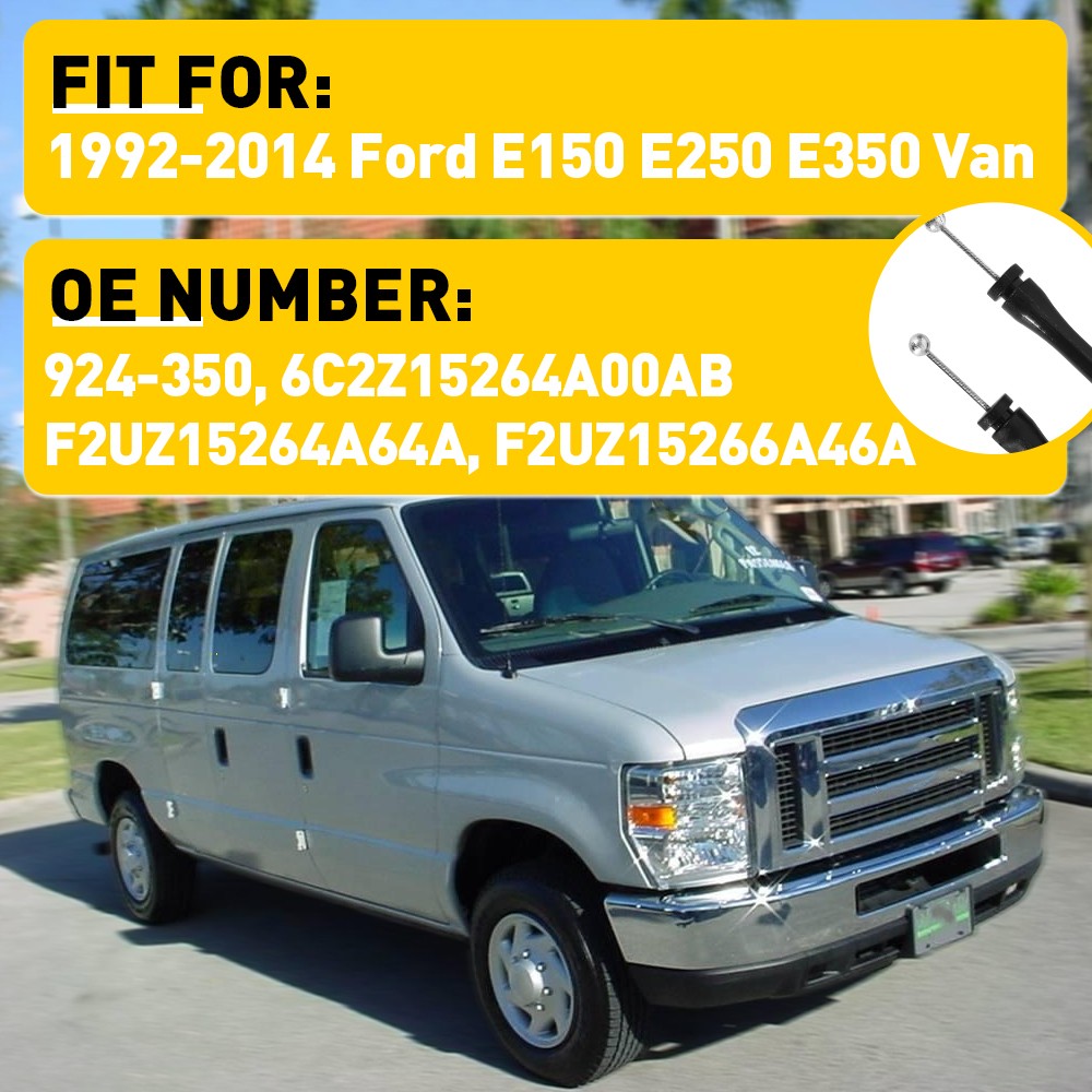 Rear Right Cargo Door Latch Release Cables for 1992-2014 Ford E150 E250 E350 Van