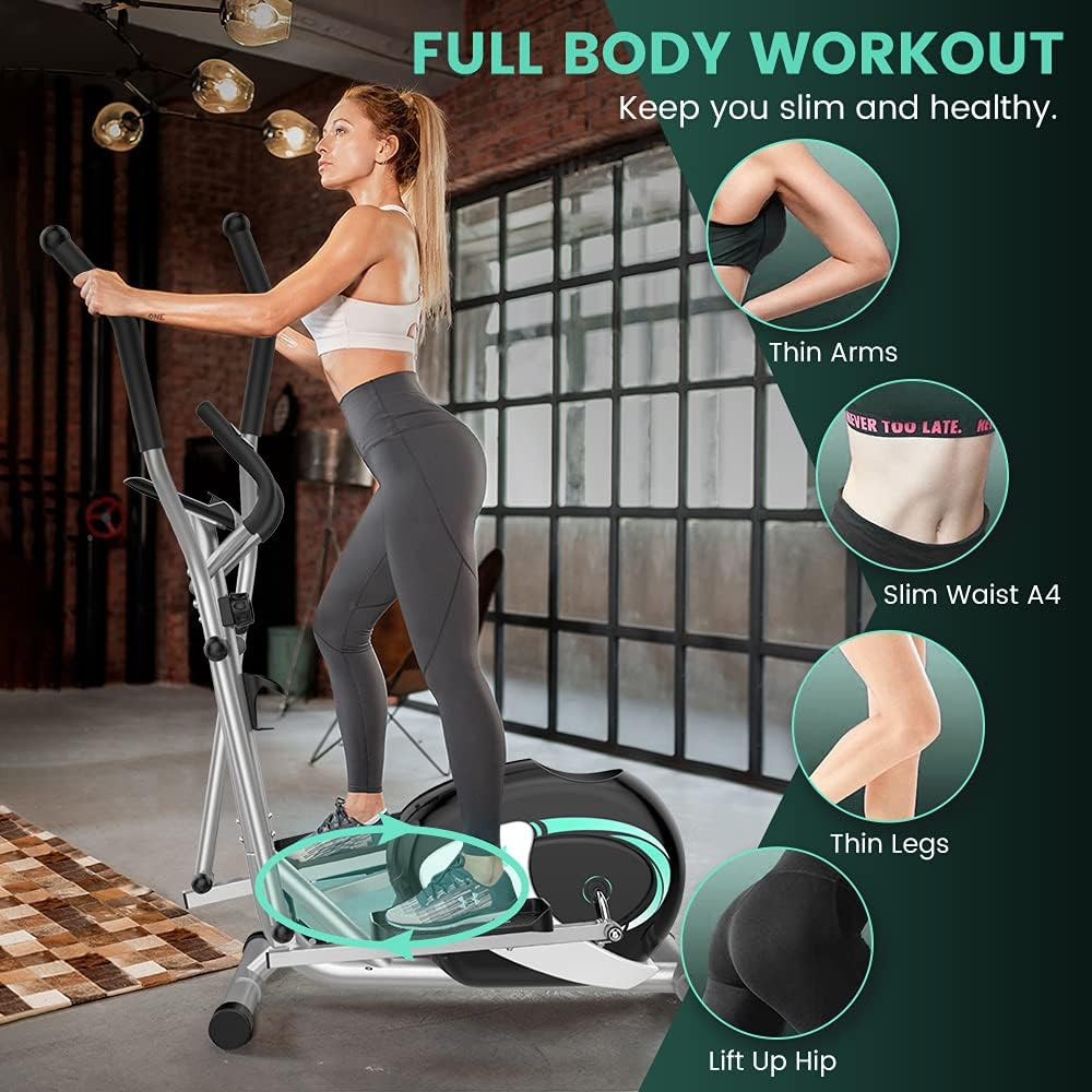 Dripex Elliptical Exercise Machine, Hyper-Quiet Elliptical Machine for Home, Mag