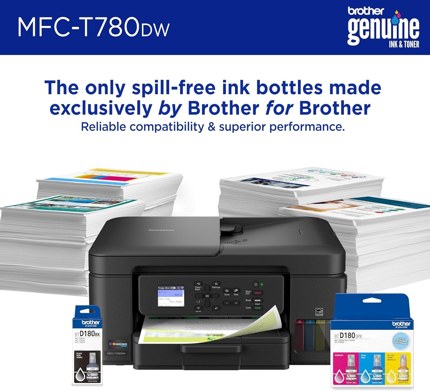 Brother INKvestment Tank 780 Wireless Color Inkjet All-in-One Printer with Duple