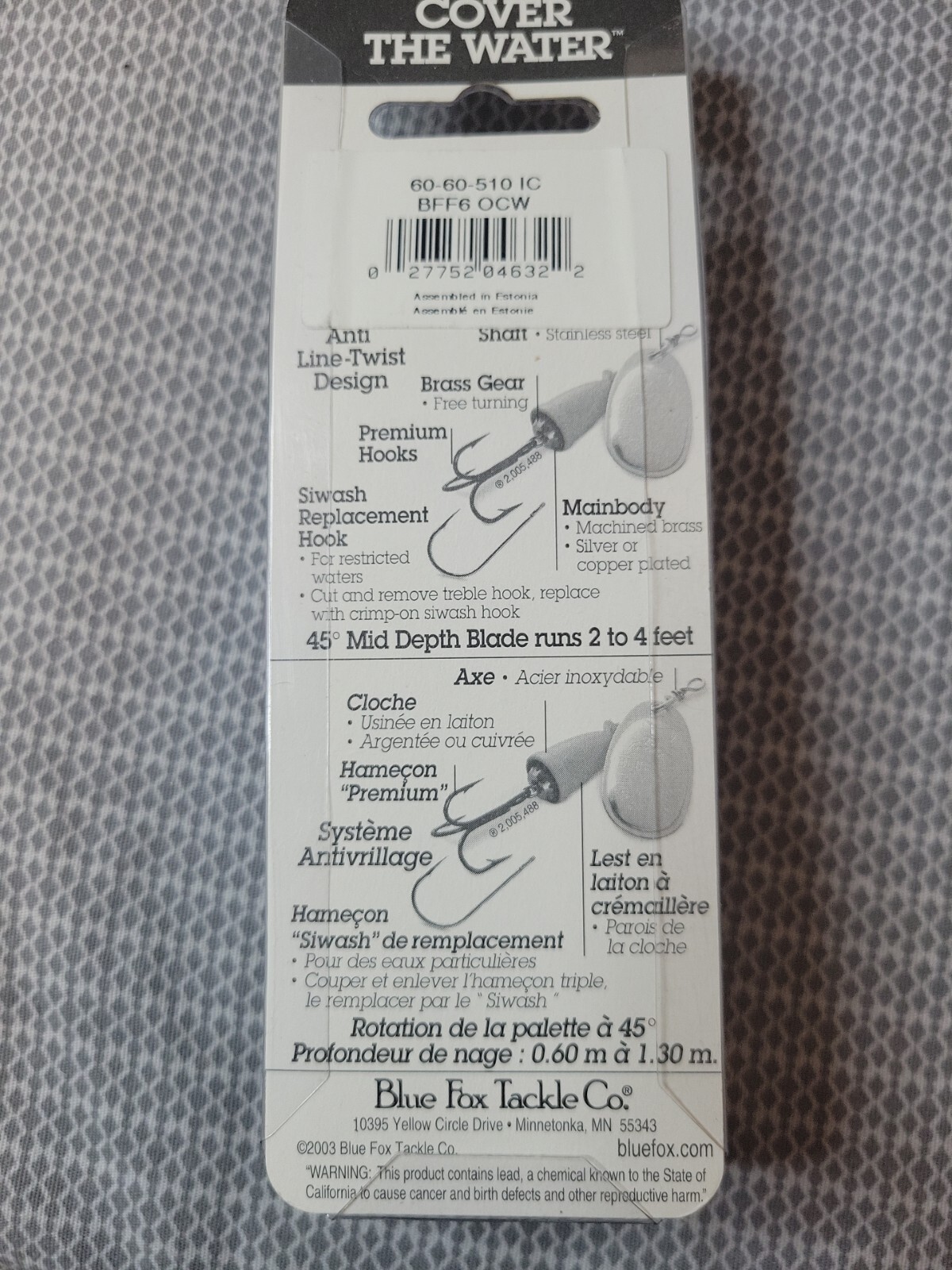 Blue Fox Classic Vibrax Spinner, 5/8-Ounce, Red Ti