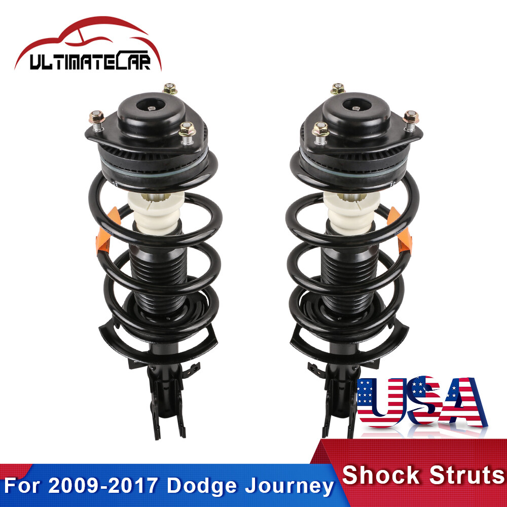 Pair Front Complete Shock Absorbers Struts w/ Coils For 2009-2017 Dodge Journey