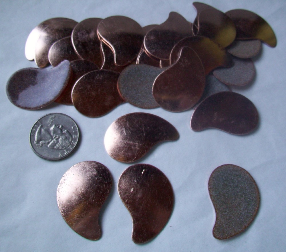 40X Copper Blanks for enameling use-LARGE FREEFORM SHAPE shape