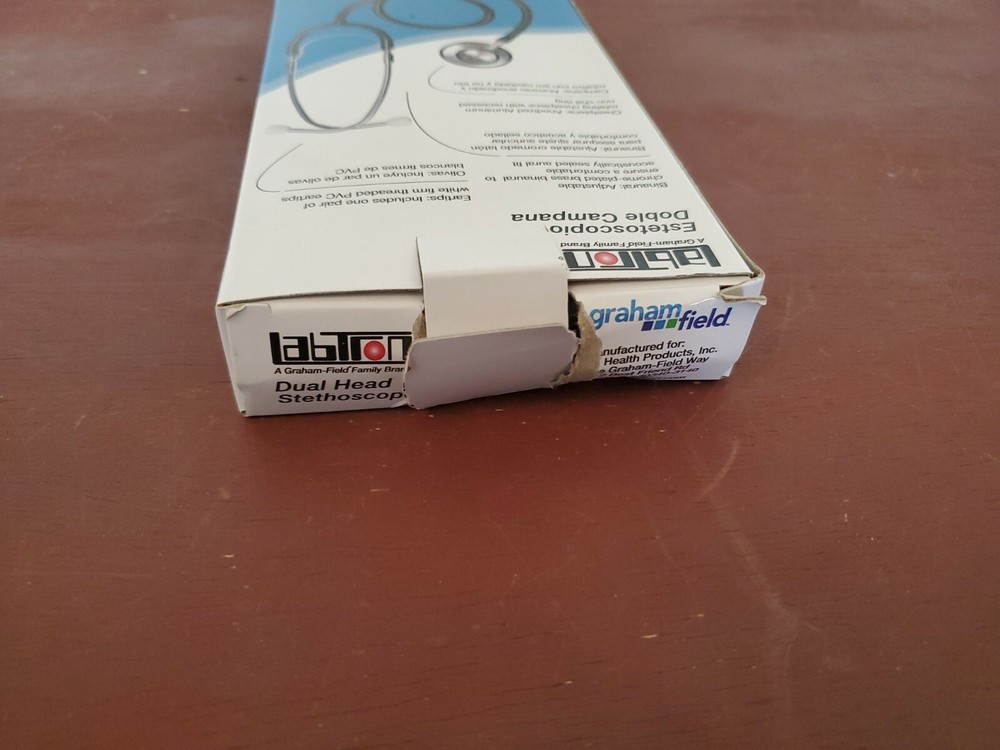 Labtron Dual Head Stethoscope Black New in Box