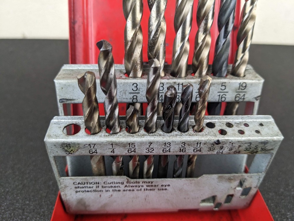 #bi972 Mac Tools Cobalt Drill Bit Set No. 6321DS w/Case