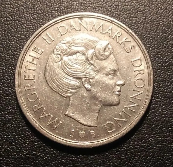 1976 Denmark One Krone Coin