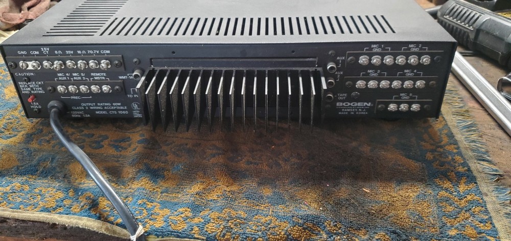 BOGEN CTS 1060 Amp Equalizer Mixer Amplifier Powers On