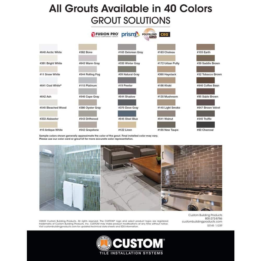 Grout Solutions Color Sample Kit - 40 Colors