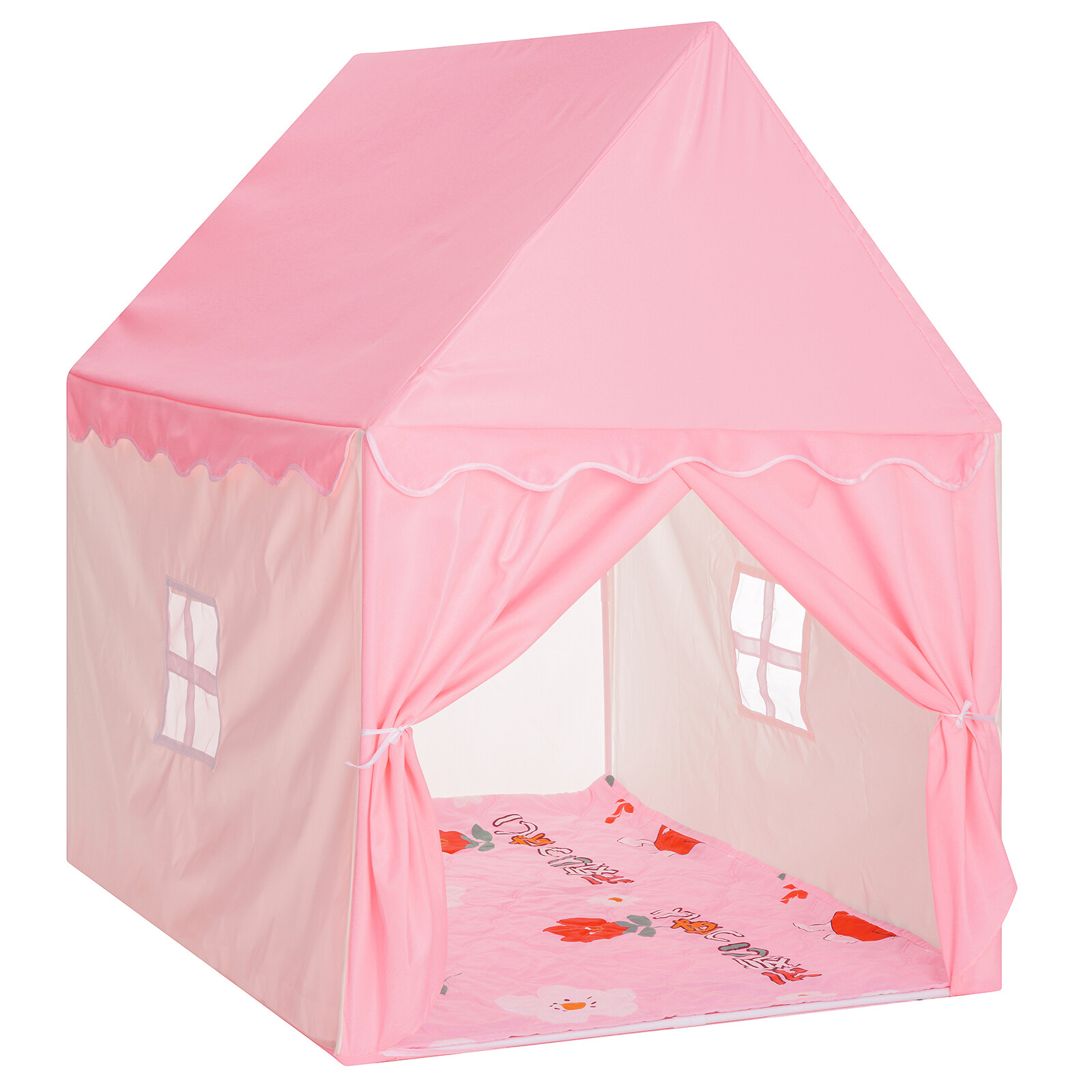 51"Large Princess Castle Kids Play Tent Girl Playhouse Game House Indoor/Outdoor