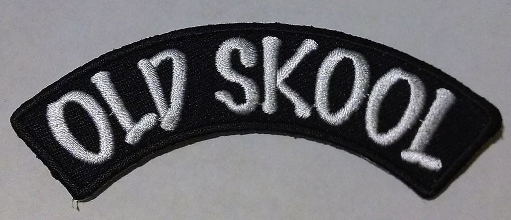 Old Skool Mini Rocker Embroidered Biker Patch