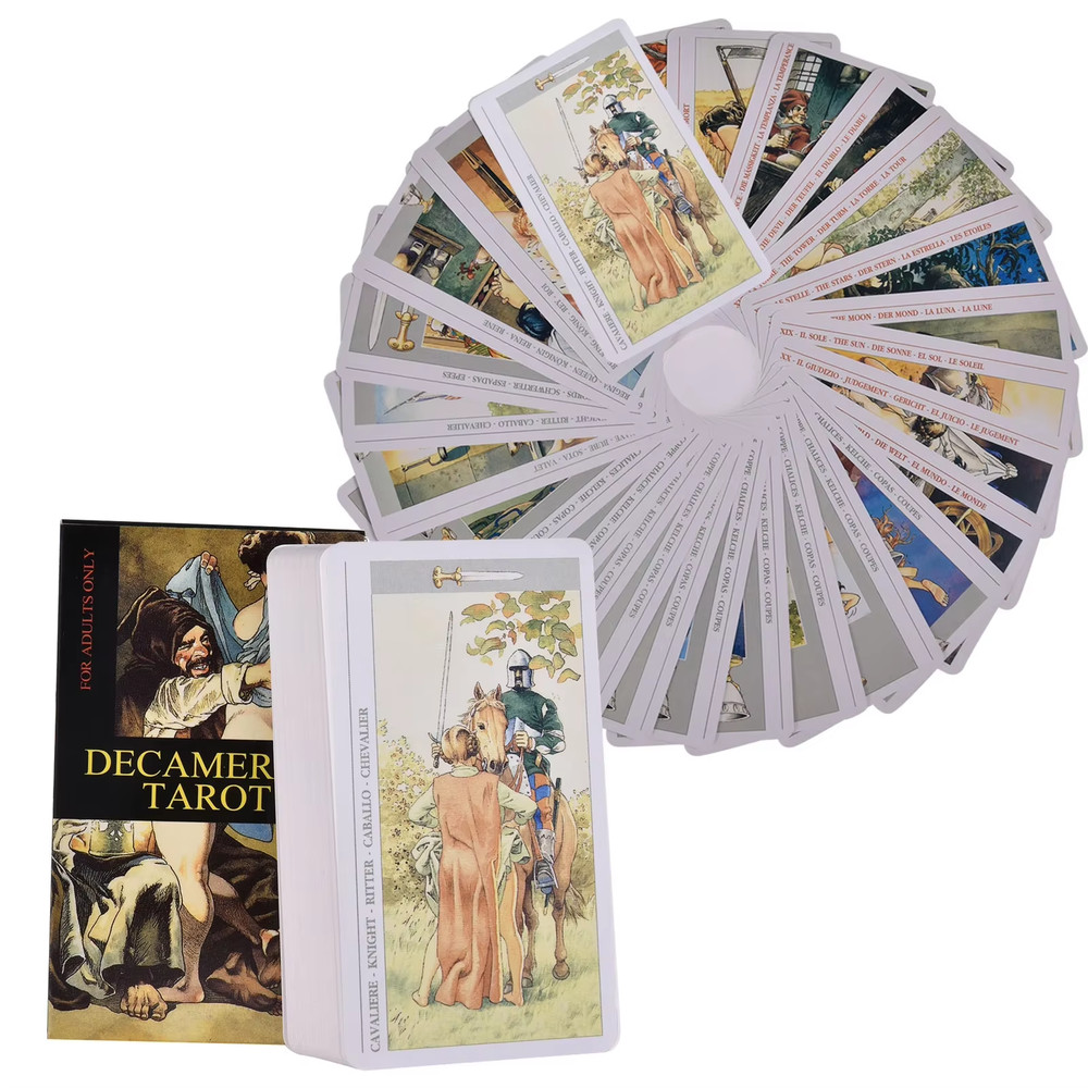 Decameron Tarot Cards - Modern Witch Angels Series with Oracle Guidebook