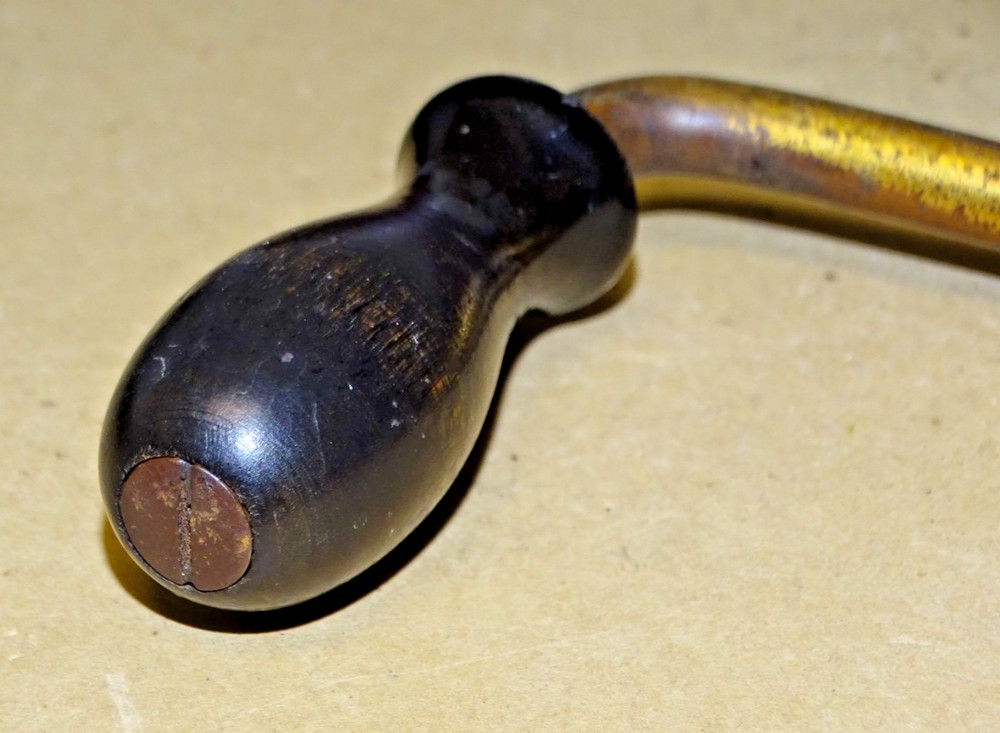 Edison Crank for a Diamond Disc Phonograph, Gold, Nice