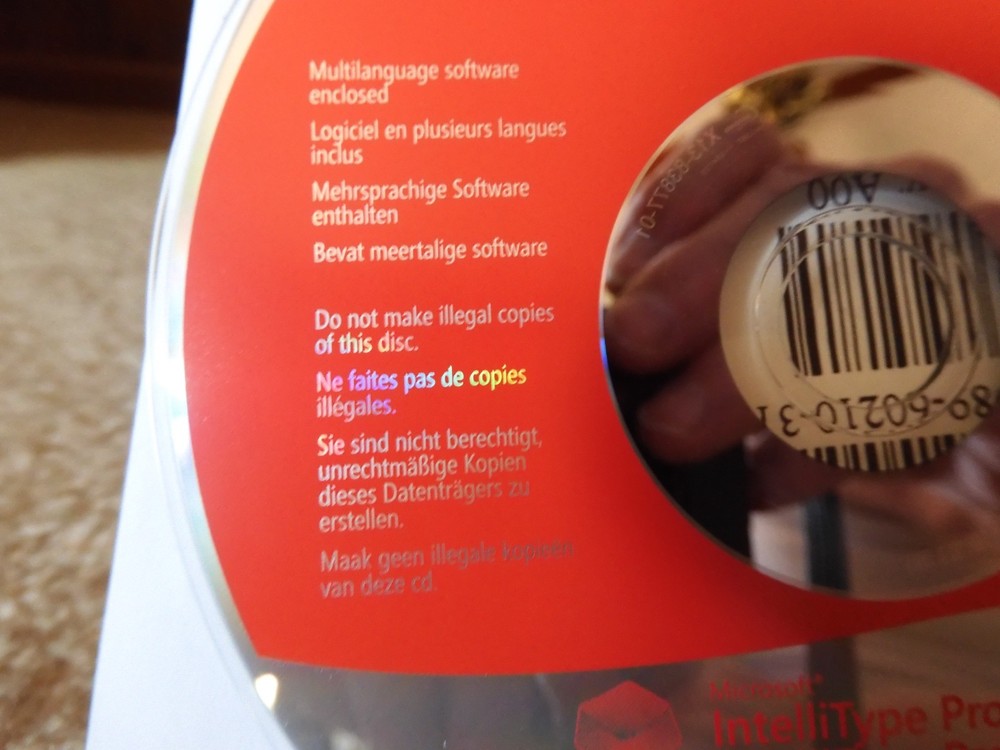 MicroSoft IntelliType Pro 6.2 Keyboard Software Disc PC Windows/Mac CD-Rom 2007