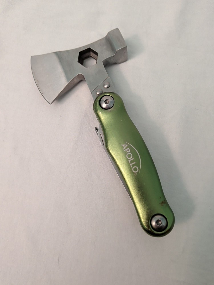 Apollo Hatchet Multi Tool 10/18/1 Green & Silver