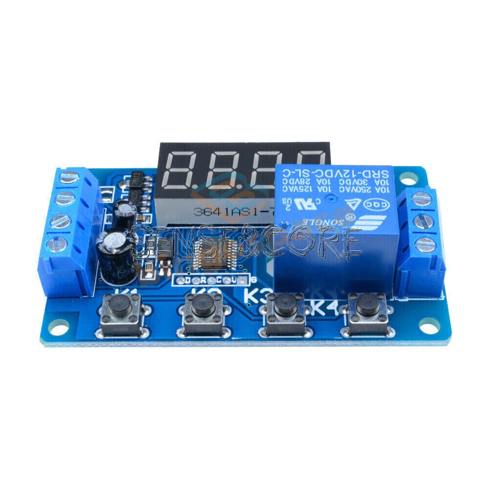DC12V Automation Trigger Cycle Delay Timer Control Relay Switch Module