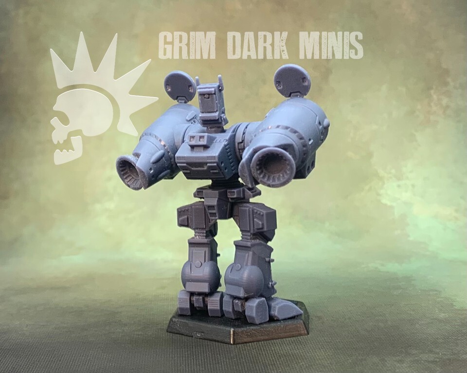 Battletech Scale - Longbow proxy mech - large missiles (retro style)