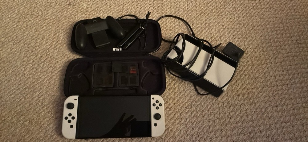 Nintendo Switch OLED Bundle Console, Joy-Con Controllers, Dock, Case, Zelda Game