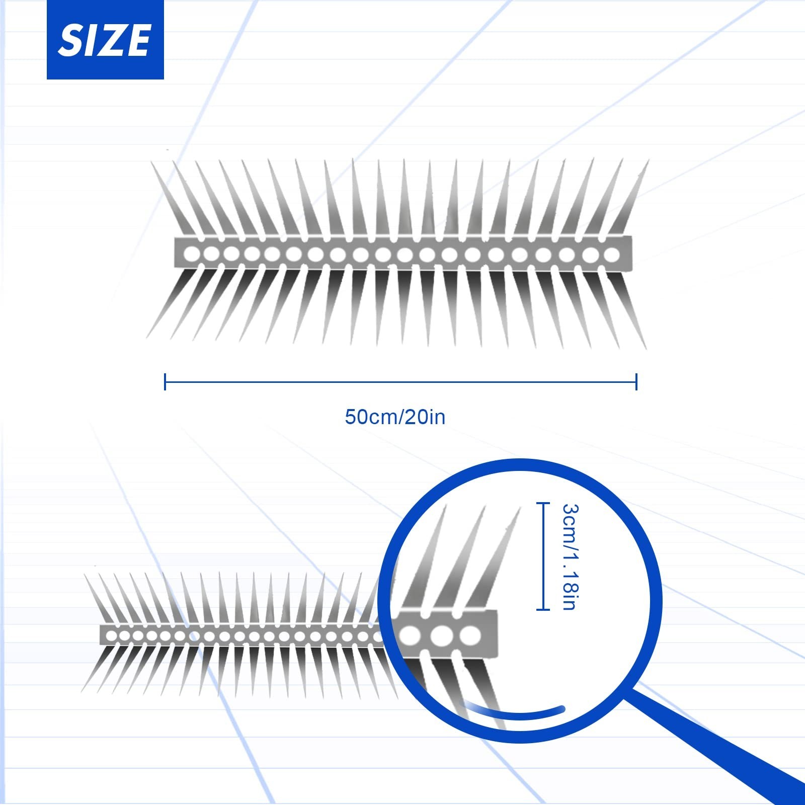 YXYBST Bird Spikes - Stainless Steel Fence Spikes for Pigeons, Raccoons, Snak...