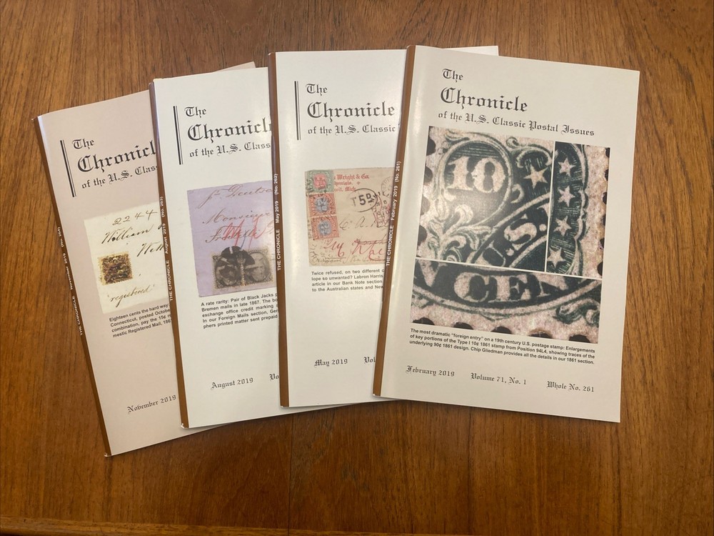 The Chronicle of US Classic Postal Issues 2019 Full year