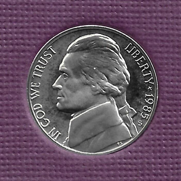 1985-S PROOF JEFFERSON NICKEL