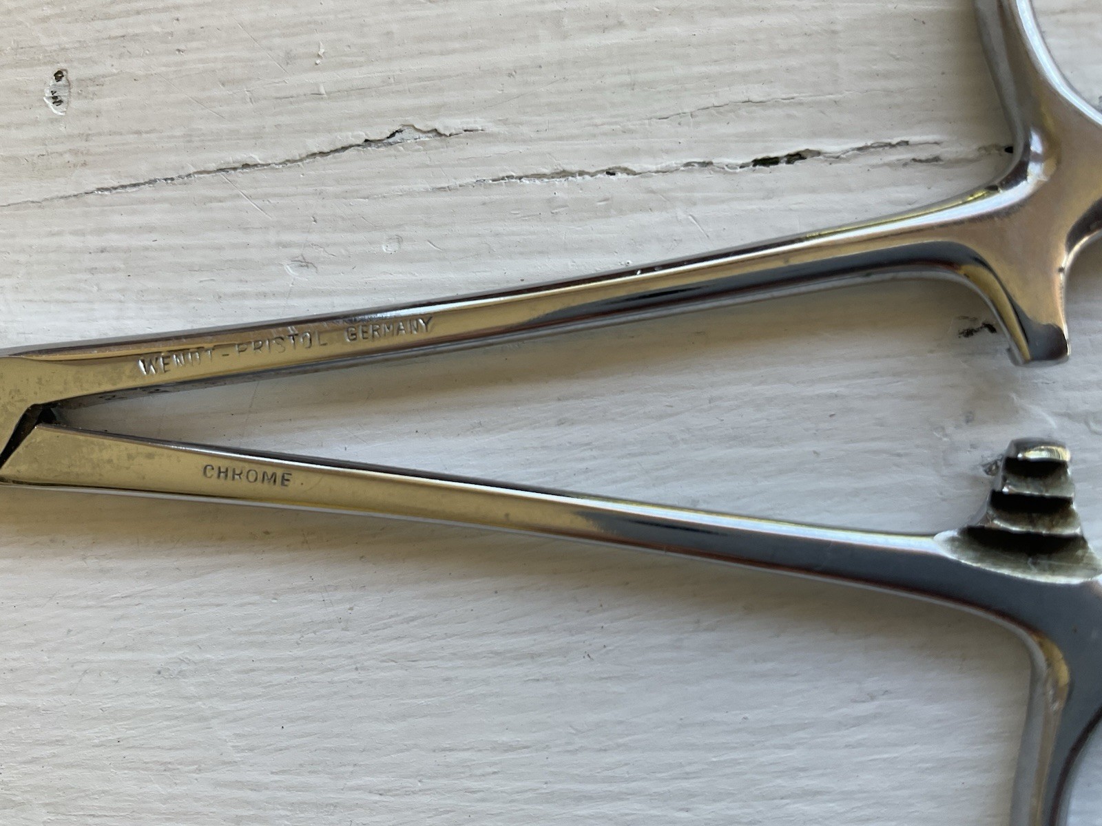 Antique LOT medical Apothecary Surgical Instrument Wendt Bristol GERMAN Chrome