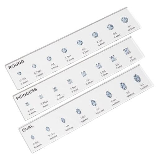 Diamond Sizer Shape Guide Size Kit – Engagement Ring Diamond Size and Shape