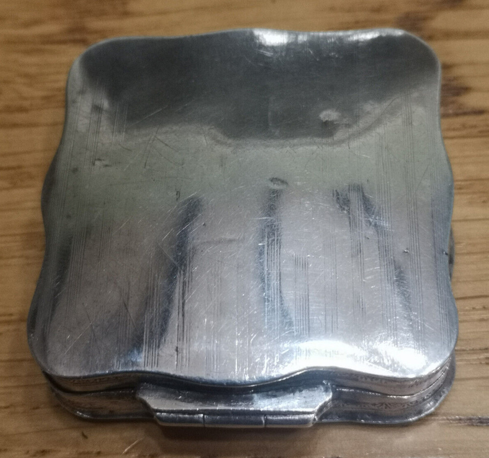 Antique Silver Snuff or Pill Box, Decorative