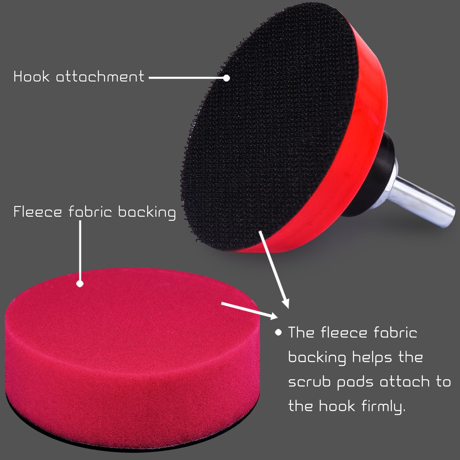 51 Pieces Car Foam Drill Polishing Pad Kit 1 inch 2 inch 3 inch Detail Polish...