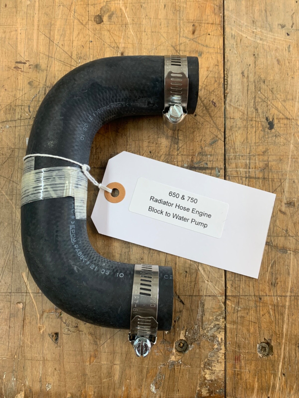 John Deere 650/ 750 Tractor Radiator Hose (Engine to Water Pump) w/ Clamps