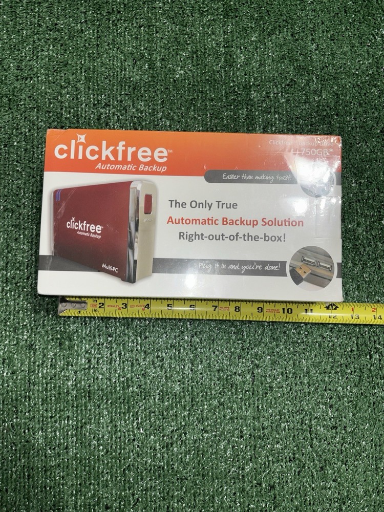click free Automatic Backup 750GB Hard Drive Never opened with plastic