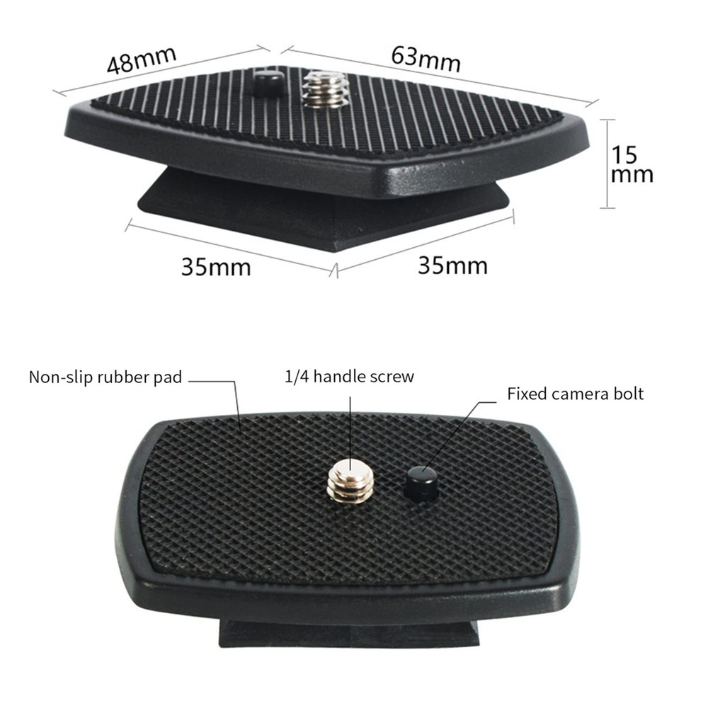 BGNing 2 Pack Quick Release Plate QR Compatible with Tripod Black