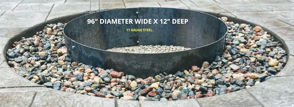 Fire Pit Campfire Ring 72" Diameter x 12" Deep Extra Large