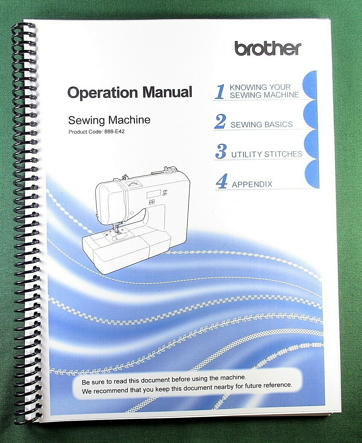 Brother XR3340 Instruction Manual: Full Color 116 Pages & Protective Covers!