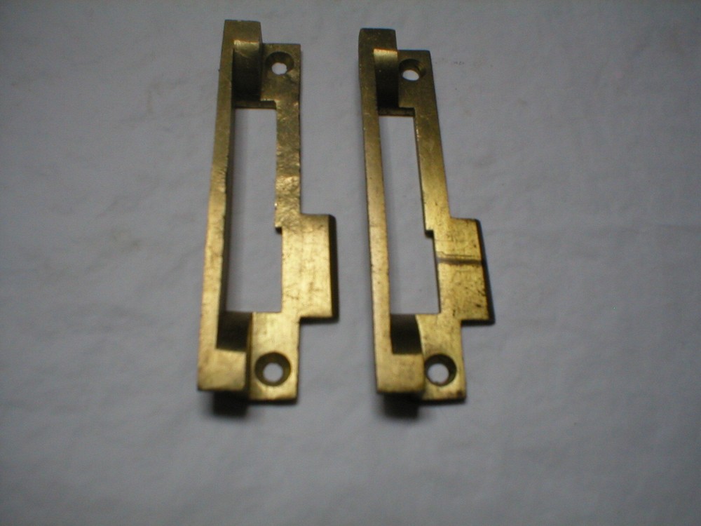 Antique Solid Brass Offset Striker Plate