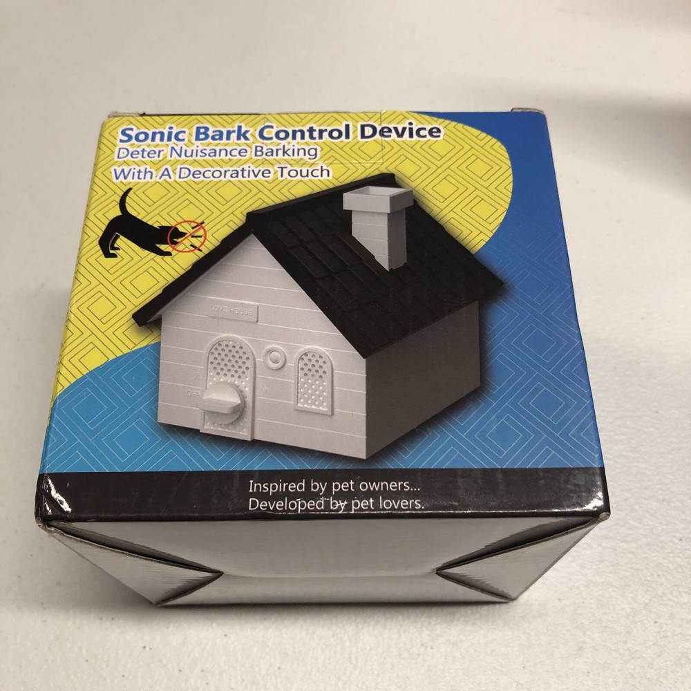 Sonic Bark Control Device with Decorative Touch! Small House Open Box
