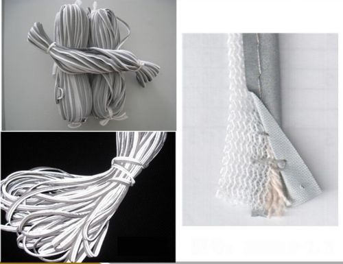 Silver Reflective Piping Fabric Strip Edging Braid Trim Sew On