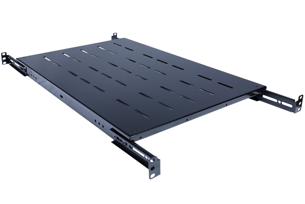 19" Rack Mount Fixed Rack Server Shelf  1U-Adjustable from 24"-29"
