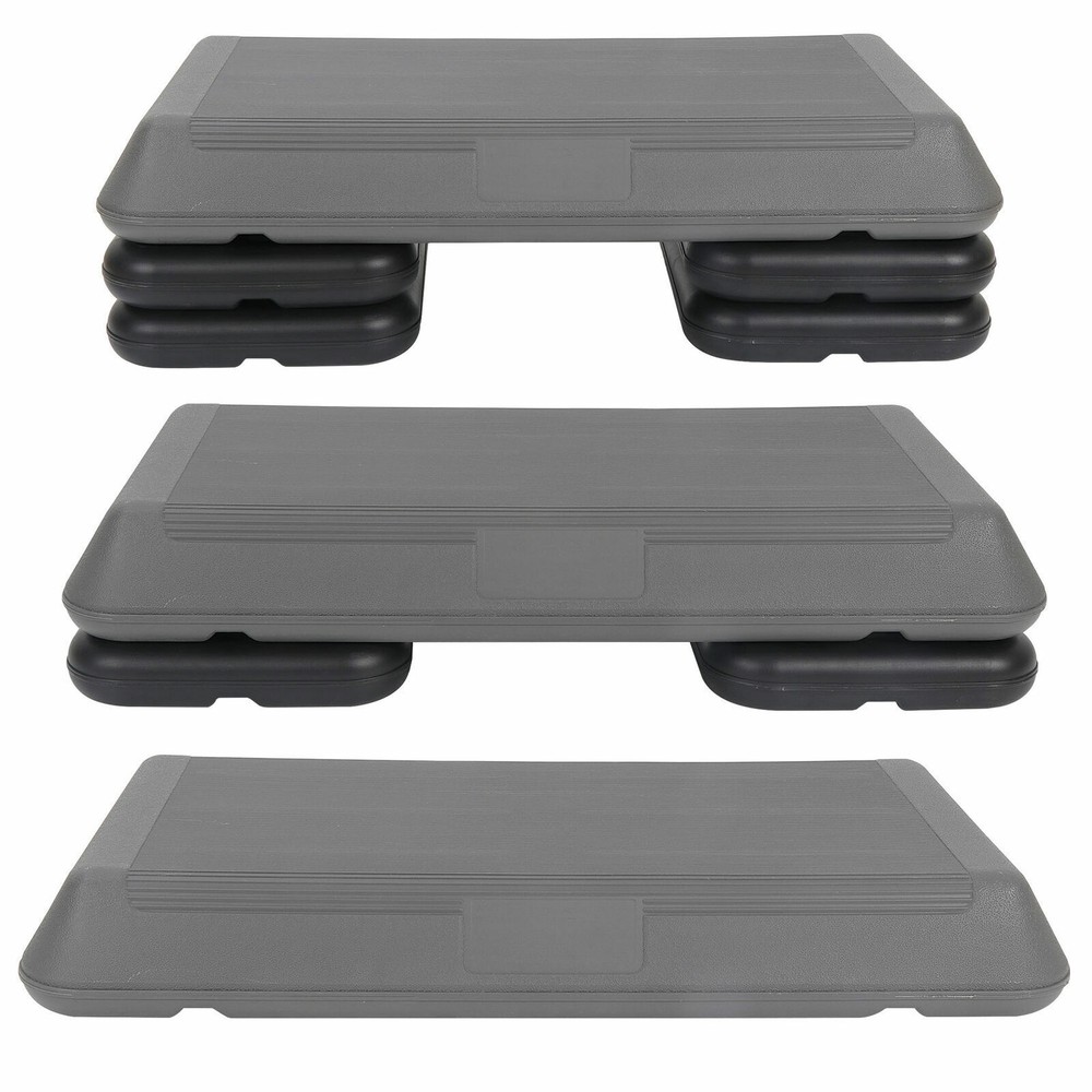 28" Exercise Workout Aerobic Step Adjustable Stepper with 3 Level Risers Home
