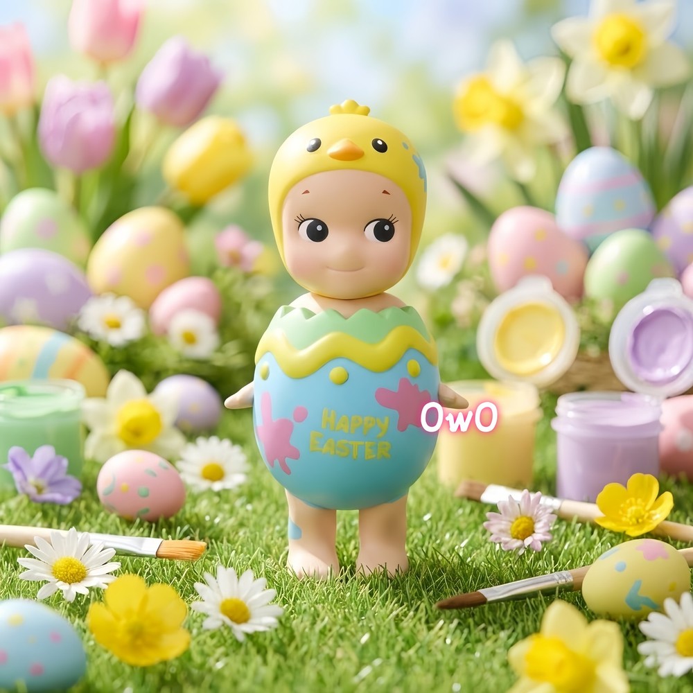Sonny Angel Easter Series 2018 Hatched Egg Chick Blue Shell Happy Easter Toy