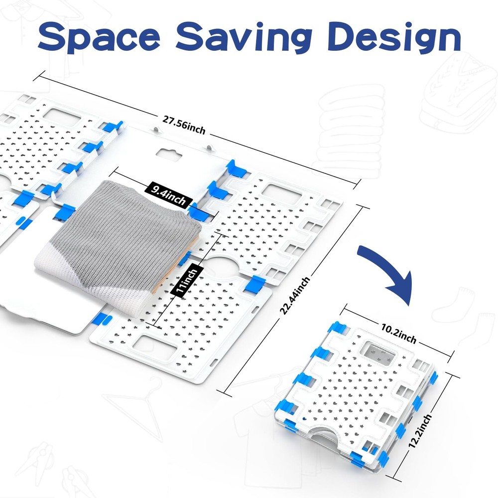 Shirt Folder Board Enlarged Version,Tshirt Organizer for Easy Use ,Laundry Fo...