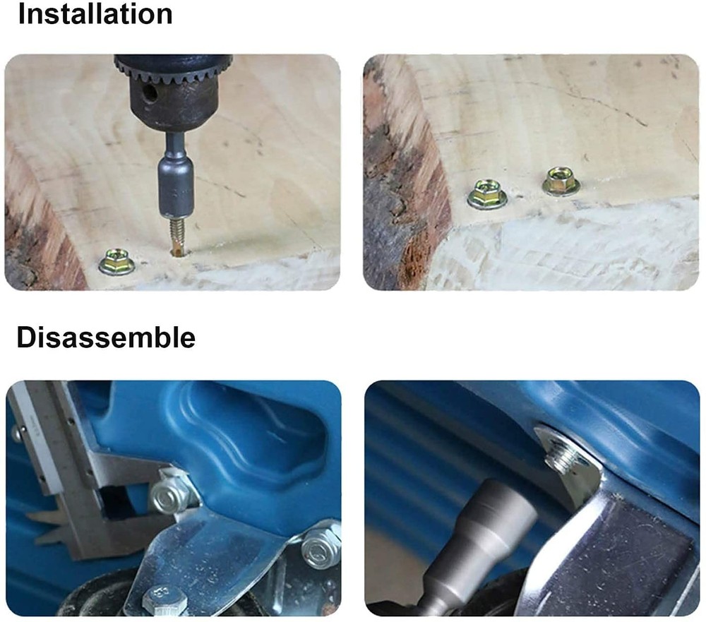 Utoolmart 1/4" Quick-Change Hex Shank 7mm Nut Setter Driver Drill 7mm, 2pcs